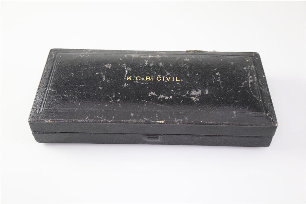 A Civilian Knight Commanders Order of the Bath (KCB) star and sash badge,